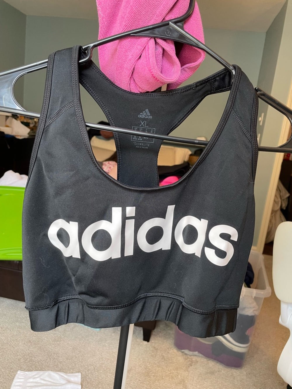 adidas Black Climalite Black sports bra